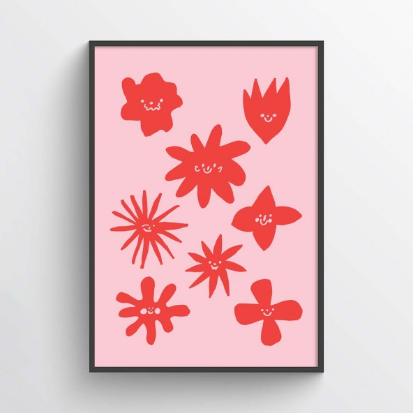 Red Flower Date Poster Red Flower Date Poster