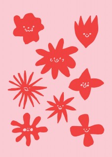 Plakat Red Flower Date