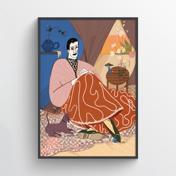 A woman with a dog Poster A woman with a dog Poster