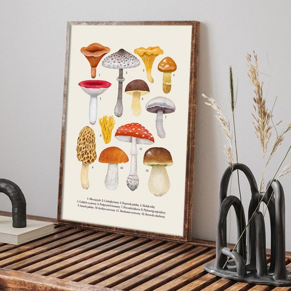 Cream Mushrooms Poster Cream Mushrooms Poster