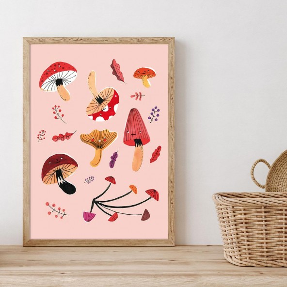 Mushrooms Poster Mushrooms Poster