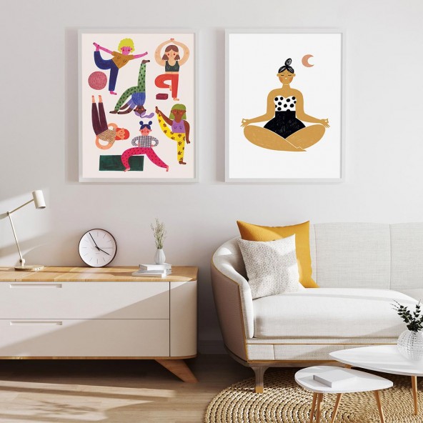 Plakat Joga kwiat lotosu Plakat Joga kwiat lotosu