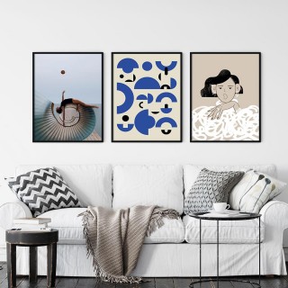 Blue & Grey Gallery Wall