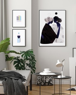Dark Blue Gallery Wall