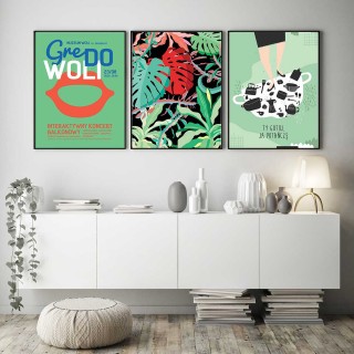 Green Gallery Wall