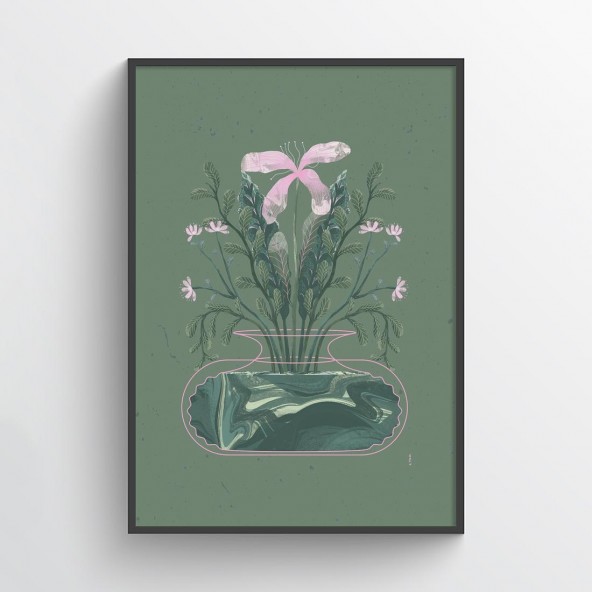 Plakat Wiosenny wazon