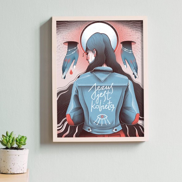 Plakat Jezus jest kobietą Plakat Jezus jest kobietą