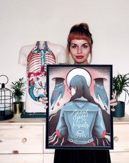 Plakat Jezus jest kobietą 2