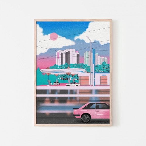 Neon Station Poster Neon Station Poster