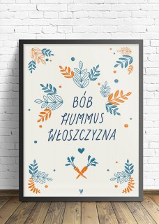 Plakat Bób hummus włoszczyzna 2