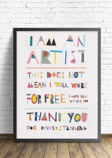 Plakat I am an artist 2