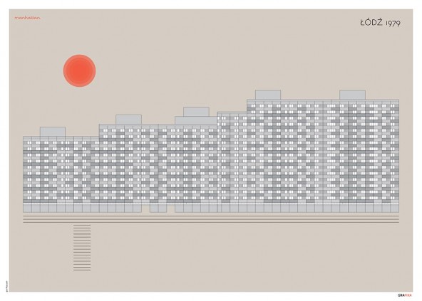 Plakat Manhattan / Łódź