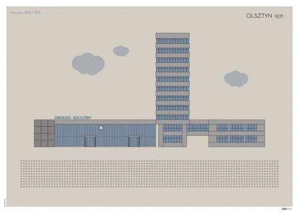 Plakat Dworzec PKP Olsztyn