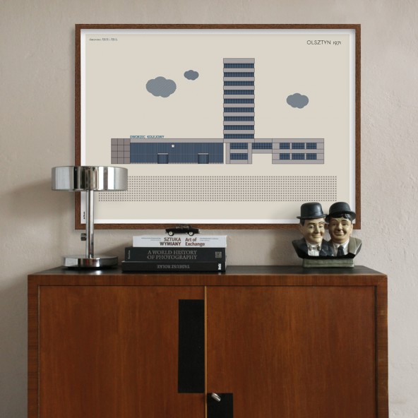 Plakat Dworzec PKP Olsztyn