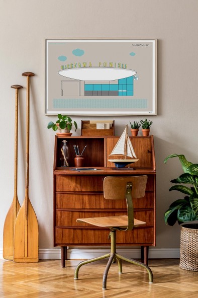 Plakat Dworzec Warszawa Powiśle Plakat Dworzec Warszawa Powiśle