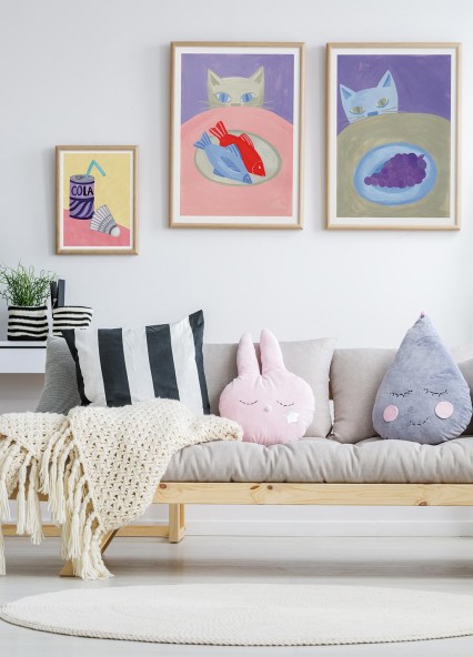 Plakat Cat likes fish