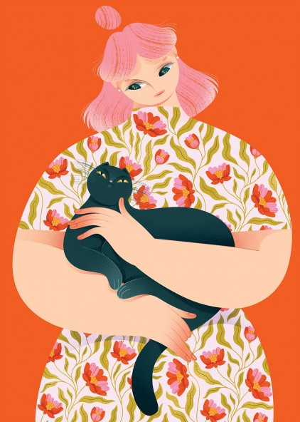 Plakat Czarny kot Plakat Czarny kot