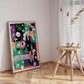 Plakat Zimowe pieski 2