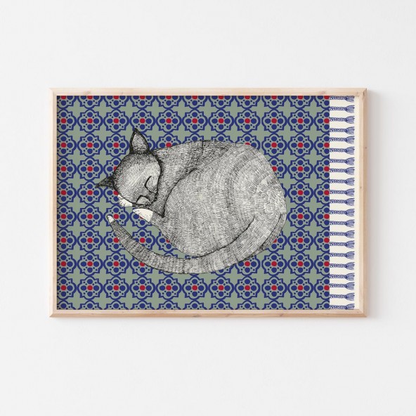 Plakat Kot kłębuszek Plakat Kot kłębuszek