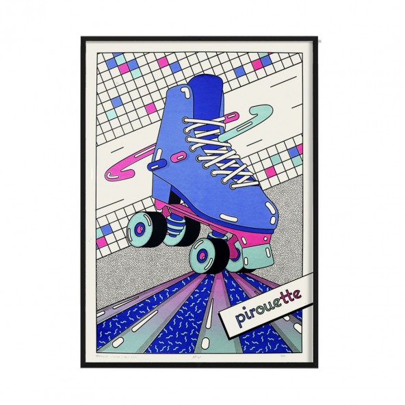 Pirouette Rollerskate Turquoise Art...