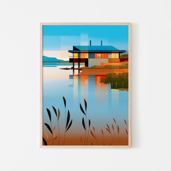 Lakeside Cabin Poster Lakeside Cabin Poster