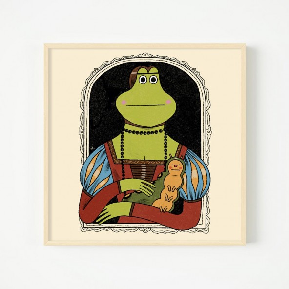 Lady with a caterpillar Poster Lady with a caterpillar Poster