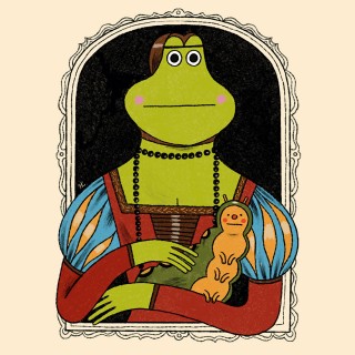 Lady with a caterpillar Poster
