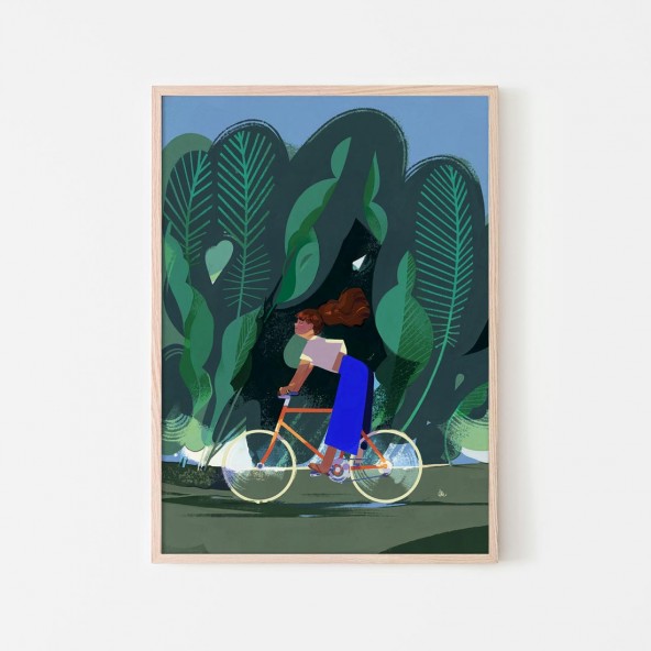 Plakat Rowerzystka Plakat Rowerzystka