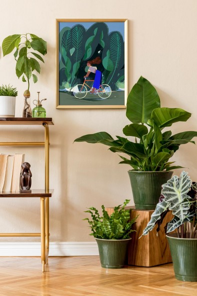 Plakat Rowerzystka Plakat Rowerzystka