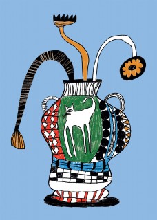 Cat's Vase Poster
