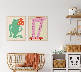 Frog and toadstool Poster 2