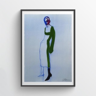 Green Dress Red Face Poster 2