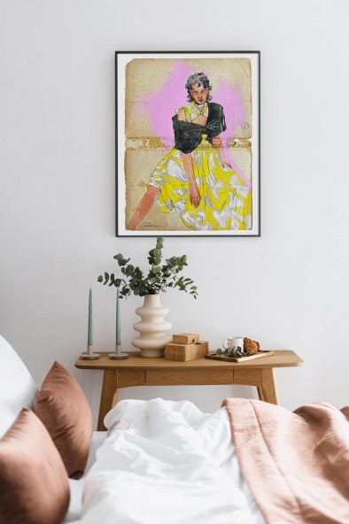 Plakat Study in Pink & Yellow