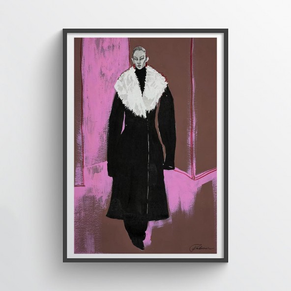 B&W Coat Poster B&W Coat Poster