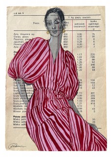 Striped Dress Poster
