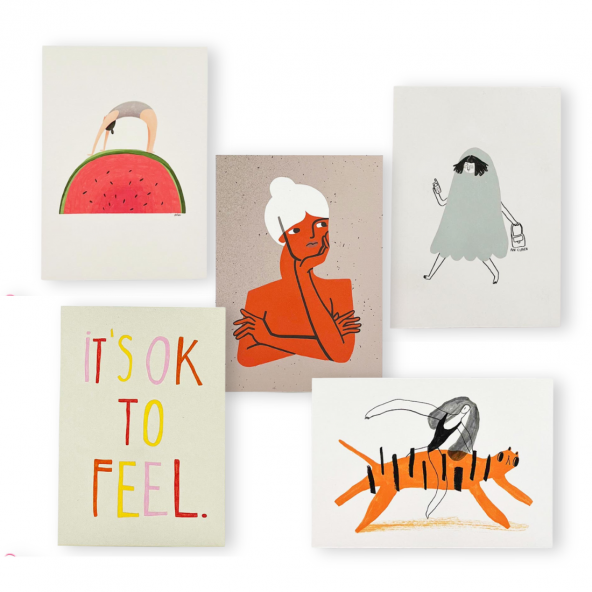 Zestaw pocztówek Girl gang