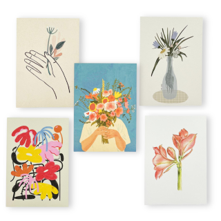 Set of postcards Flowers