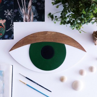 Bottle green Eye Wall Decor