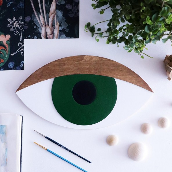 Bottle green Eye Wall Decor Bottle green Eye Wall Decor