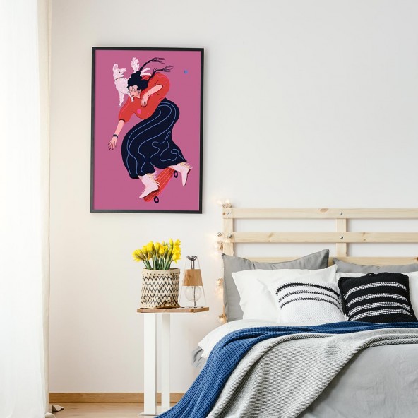 Plakat Dziewczyna na desce Plakat Dziewczyna na desce