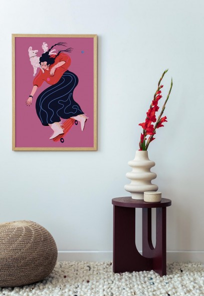 Plakat Dziewczyna na desce Plakat Dziewczyna na desce