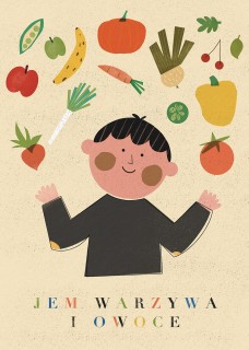 Eat Vegetables Boy Poster