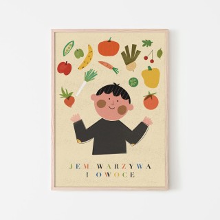 Eat Vegetables Boy Poster 2