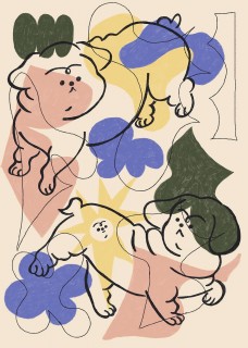 Composition with dogs Poster