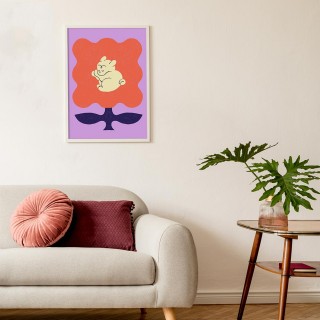 Plakat Piesek w kwiatku 2