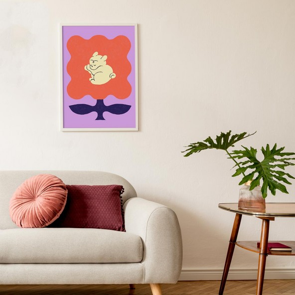 Plakat Piesek w kwiatku Plakat Piesek w kwiatku