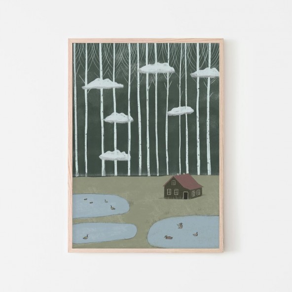 Plakat Forest and Lake