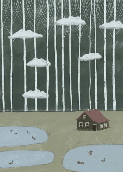 Forest and Lake Poster Forest and Lake Poster