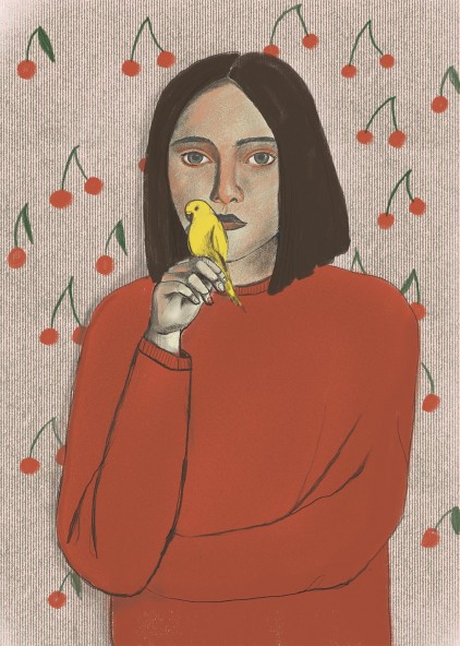Cherry Portrait Poster