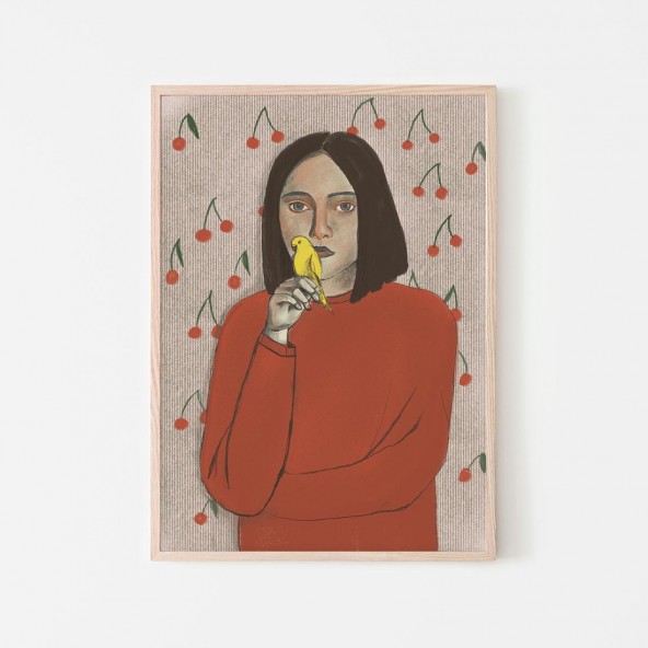 Cherry Portrait Poster